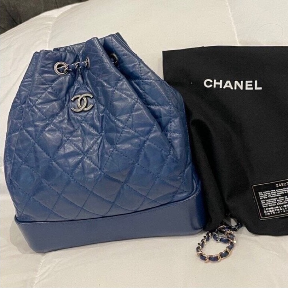 Chanel medium Gabrielle blue backpack